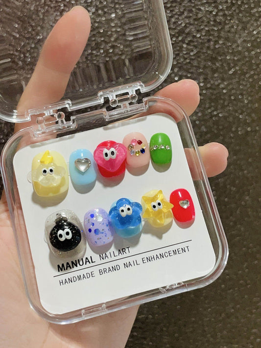 Candy Cloud - Handmade Adorable Mini Eye Nail Art Stickers